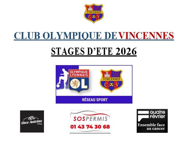 Stages d'Ete 2026, c'est par ici!